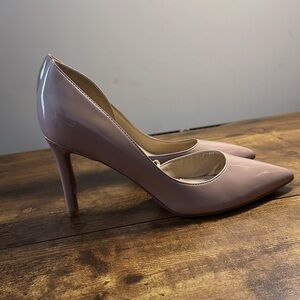 Nine West Nude Patent Leather Heels Sz 7M